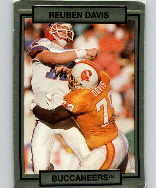 1990 Action Packed #262 Reuben Davis Buccaneers NFL Football Image 1