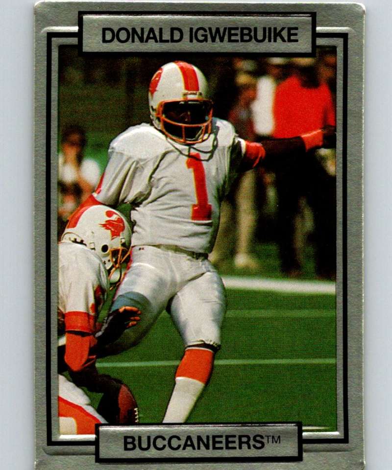 1990 Action Packed #265 Donald Igwebuike Buccaneers NFL Football Image 1