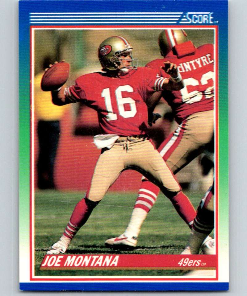 1990 Score #1 Joe Montana 49ers NFL Football