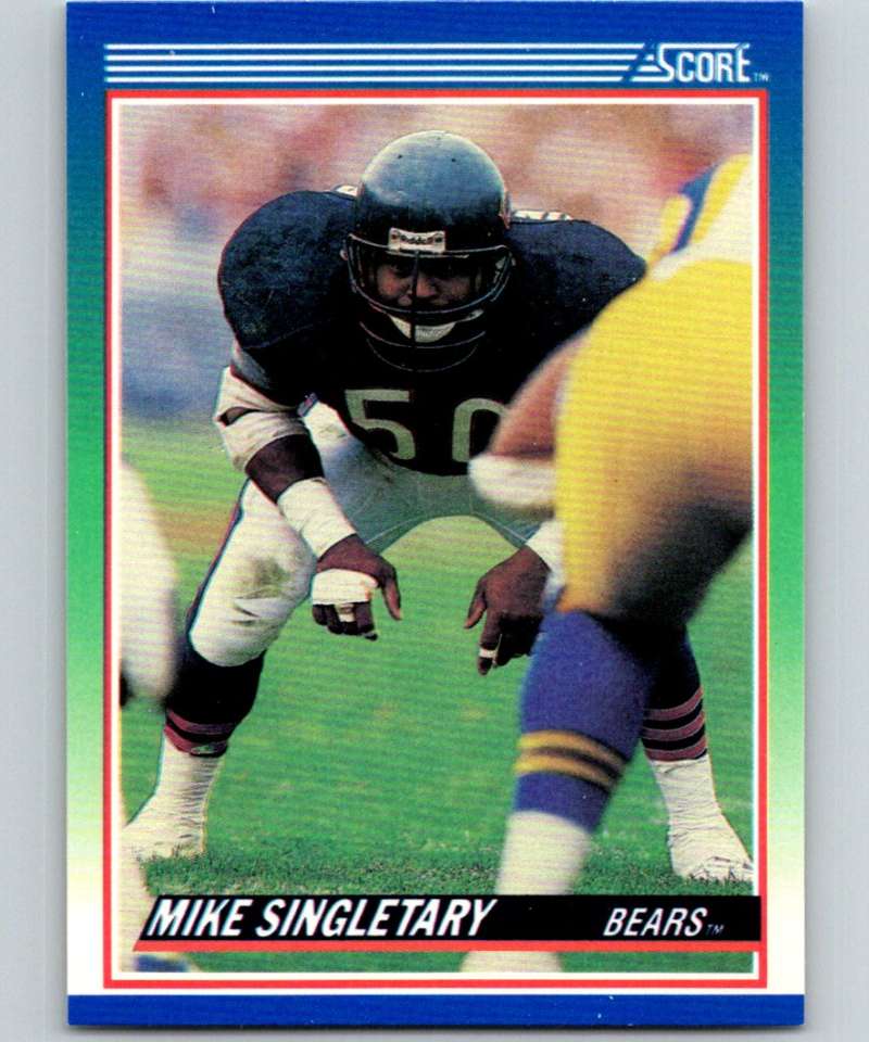 1990 Score #3 Mike Singletary Bears NFL Football Image 1