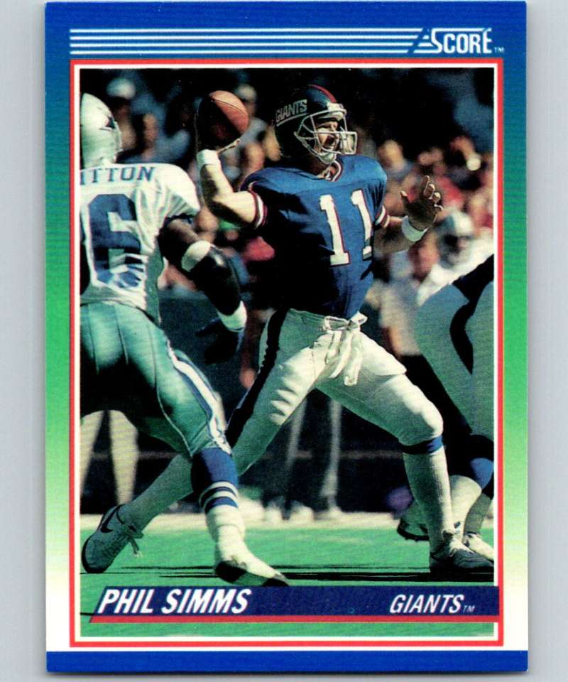 1990 Score #5 Phil Simms NY Giants NFL Football Image 1