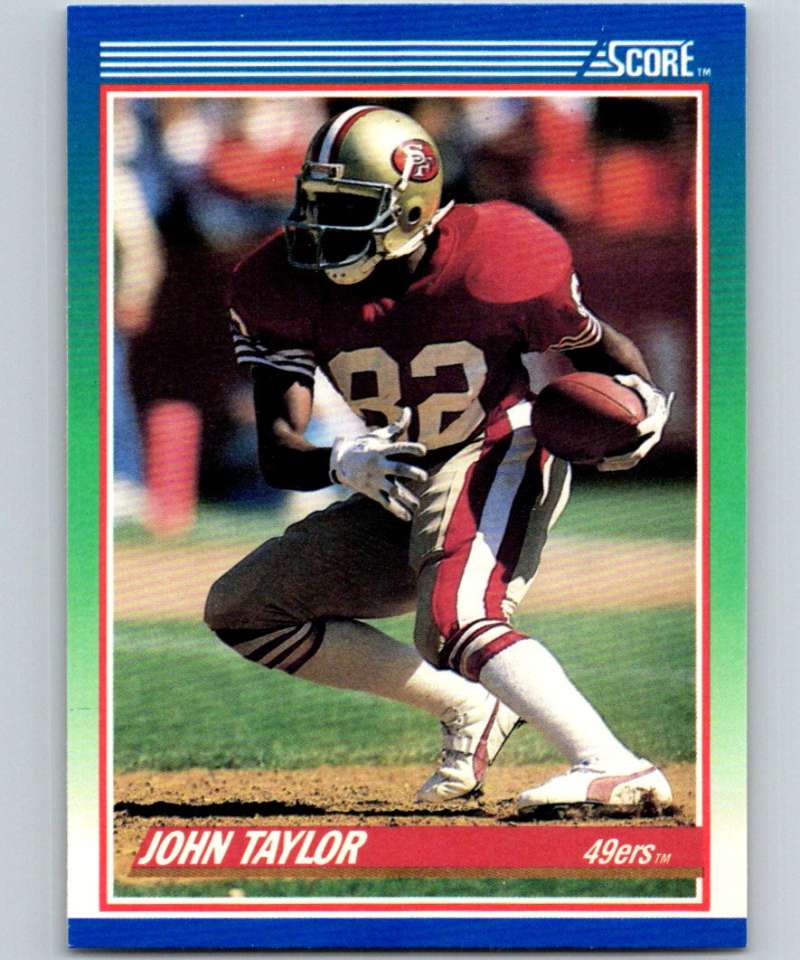 1990 Score #9 John Taylor 49ers NFL Football Image 1