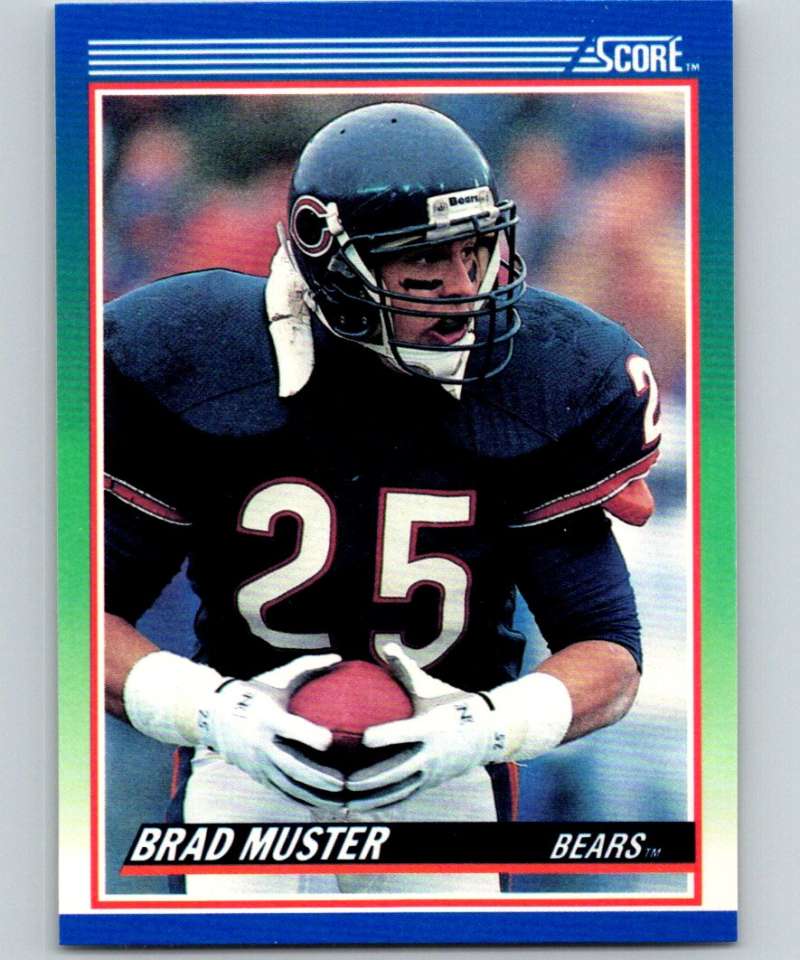 1990 Score #17 Brad Muster Bears NFL Football Image 1