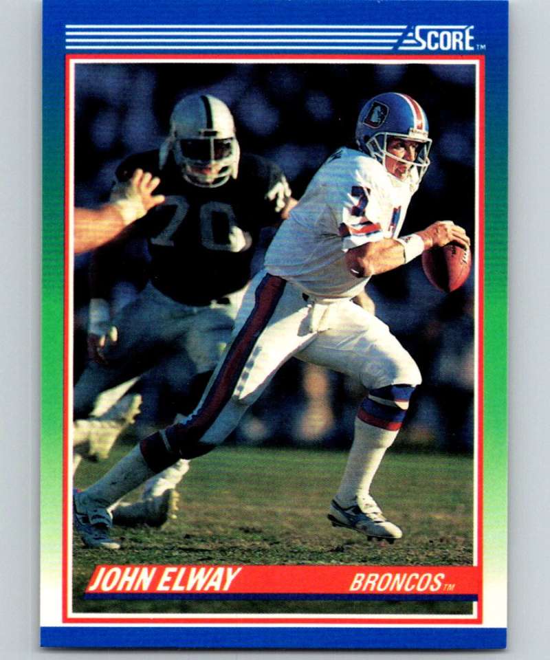 1990 Score #25 John Elway Broncos NFL Football Image 1