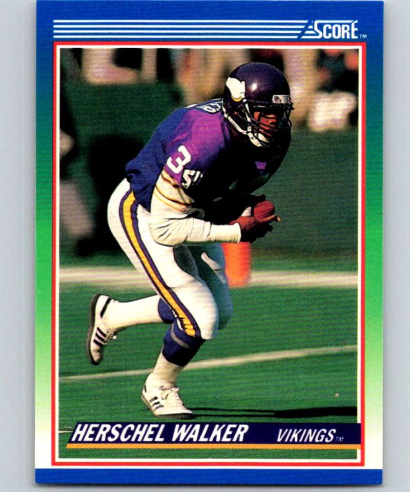1990 Score #34 Herschel Walker Vikings NFL Football Image 1