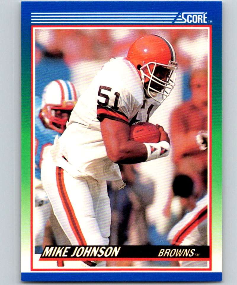 1990 Score #35 Mike Johnson Browns NFL Football Image 1