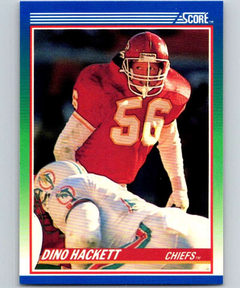 1990 Score #42 Dino Hackett Chiefs NFL Football