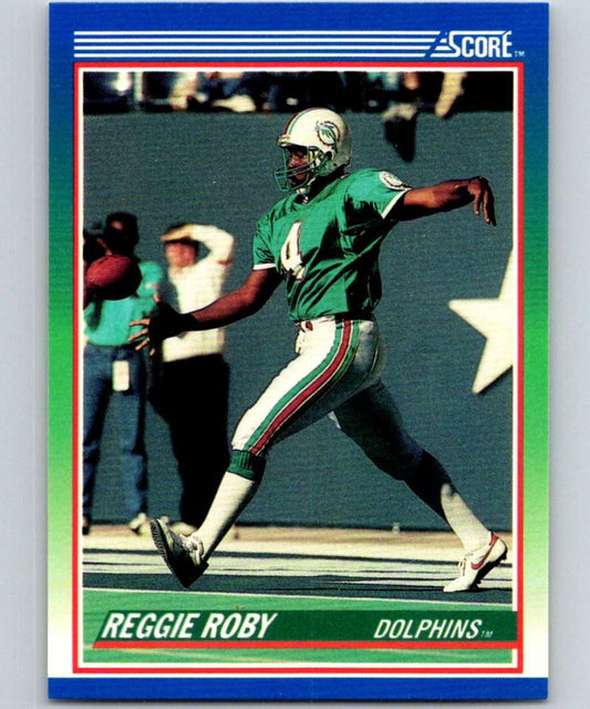 1990 Score #43 Reggie Roby Dolphins NFL Football Image 1