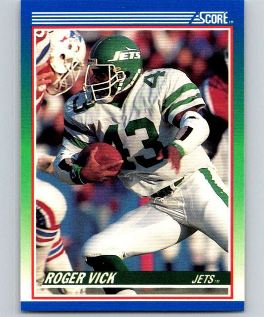 1990 Score #44 Roger Vick NY Jets NFL Football Image 1