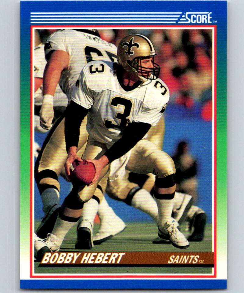 1990 Score #45 Bobby Hebert Saints NFL Football Image 1