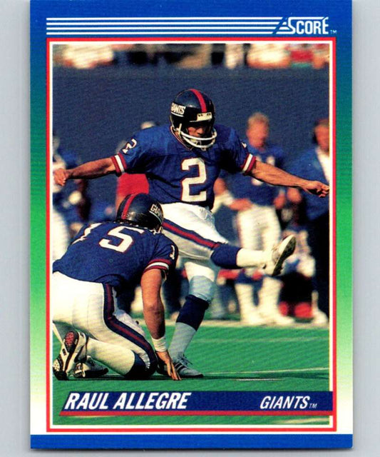 1990 Score #54 Raul Allegre NY Giants NFL Football Image 1