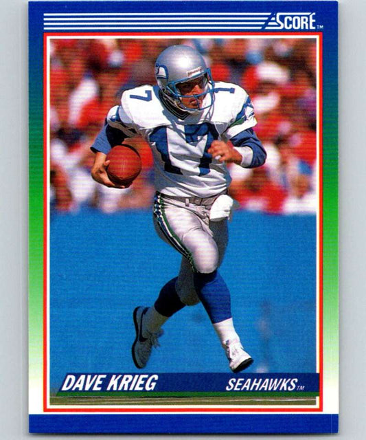1990 Score #61 Dave Krieg Seahawks NFL Football Image 1