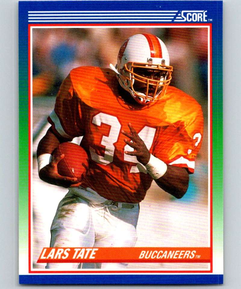 1990 Score #62 Lars Tate Buccaneers NFL Football Image 1