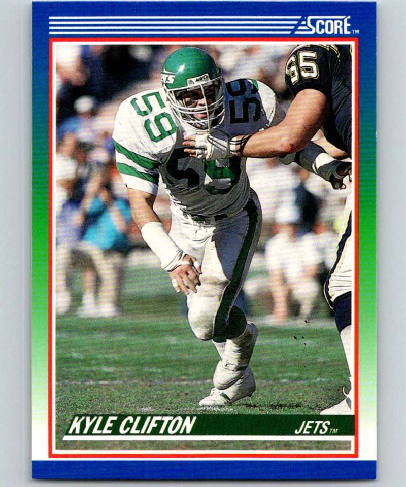 1990 Score #64 Kyle Clifton NY Jets NFL Football Image 1