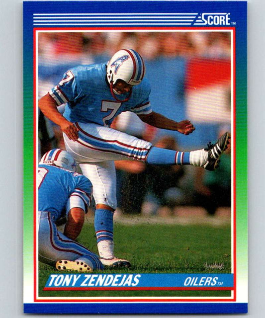 1990 Score #69 Tony Zendejas Oilers NFL Football Image 1