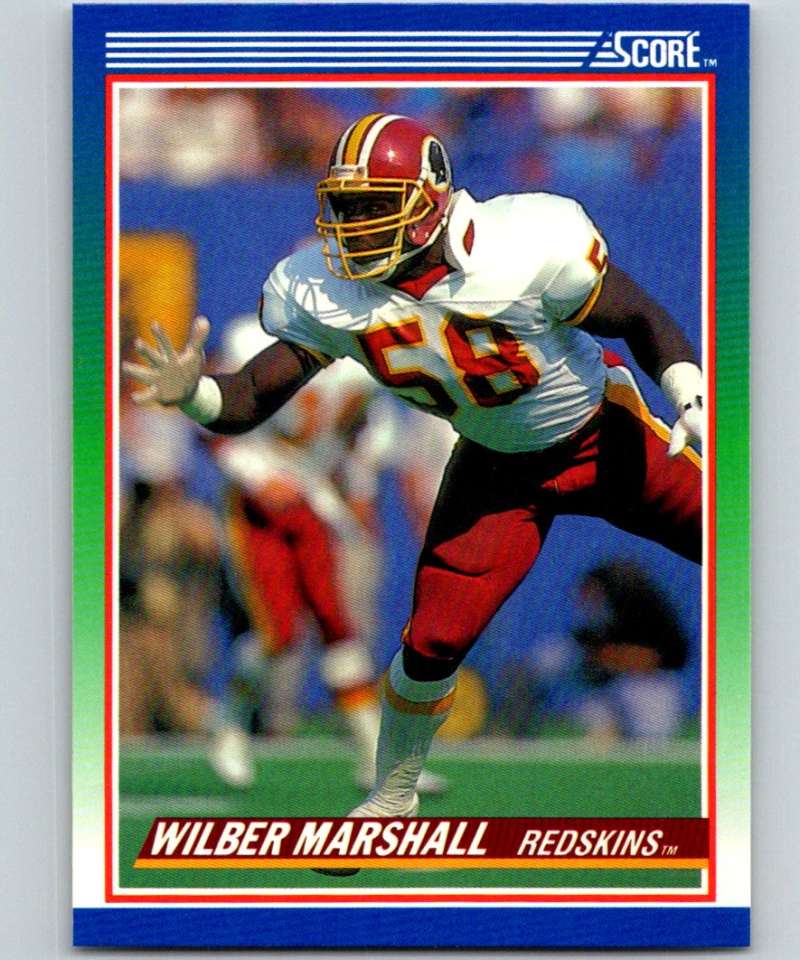 1990 Score #71 Wilber Marshall Redskins NFL Football Image 1