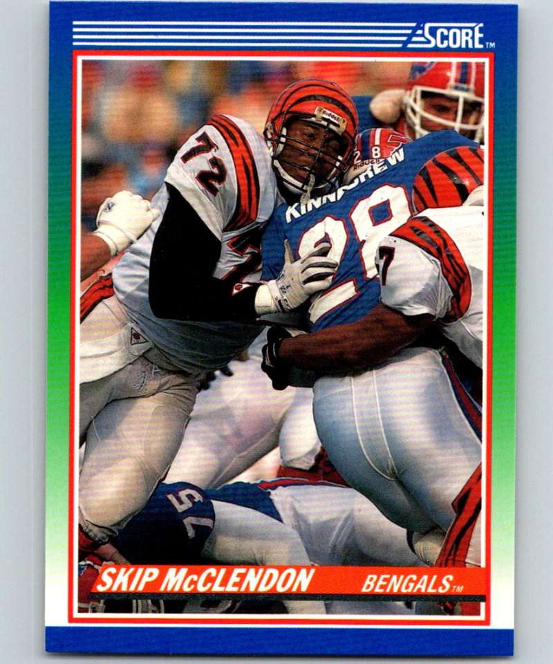 1990 Score #72 Skip McClendon RC Rookie Bengals NFL Football Image 1