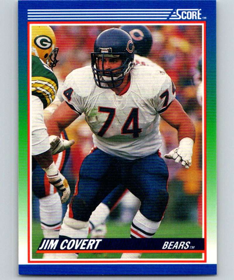 1990 Score #73 Jim Covert Bears NFL Football Image 1