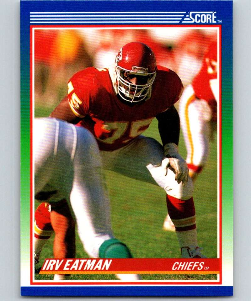 1990 Score #76 Irv Eatman Chiefs NFL Football Image 1