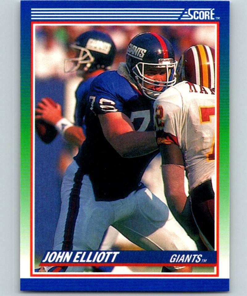 1990 Score #78 John Elliott NY Giants NFL Football Image 1