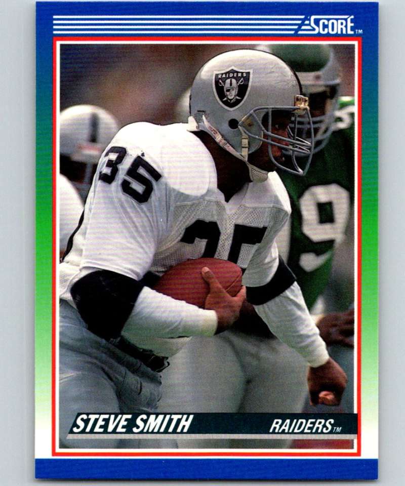 1990 Score #80 Steve Smith LA Raiders NFL Football Image 1