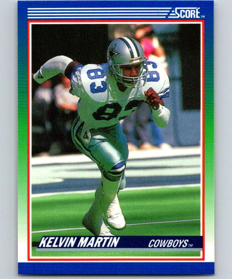 1990 Score #82 Kelvin Martin RC Rookie Cowboys NFL Football Image 1