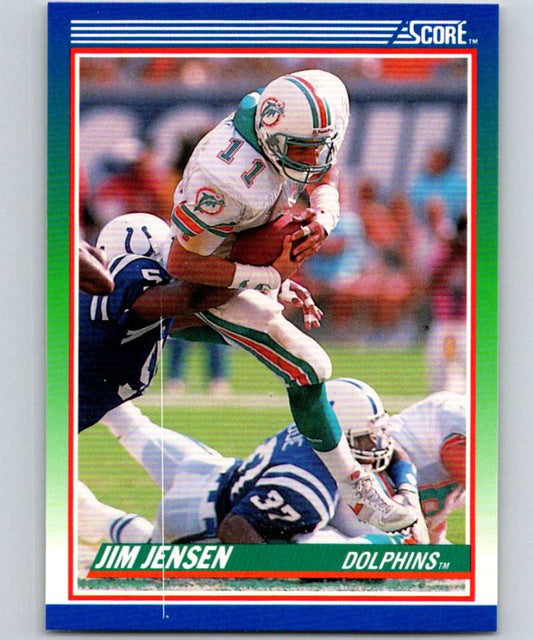 1990 Score #84 Jim Jensen Dolphins NFL Football Image 1