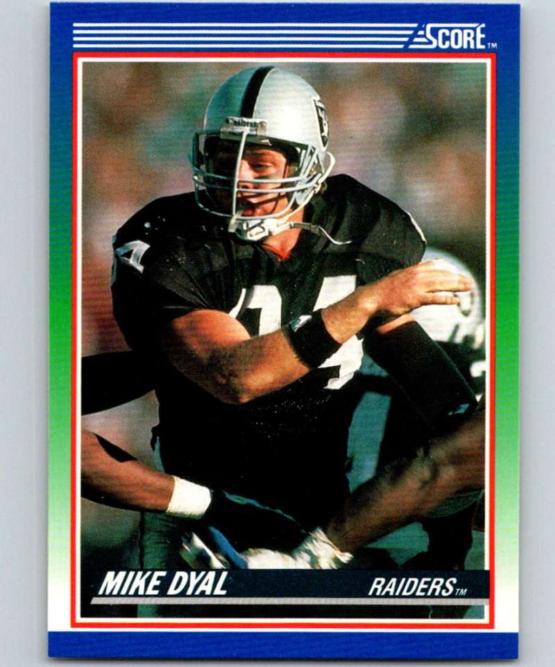 1990 Score #86 Mike Dyal RC Rookie LA Raiders NFL Football Image 1