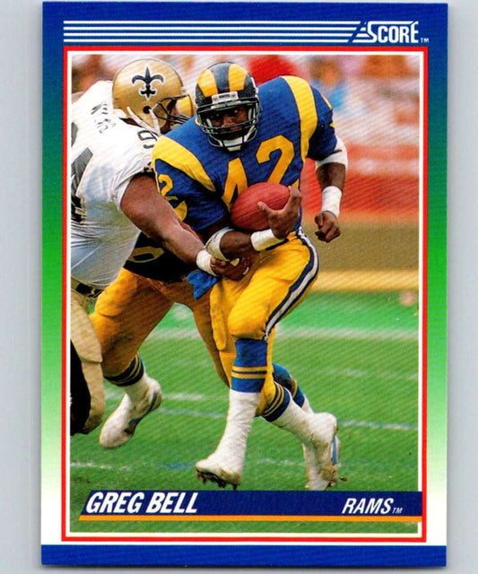 1990 Score #89 Greg Bell LA Rams NFL Football Image 1