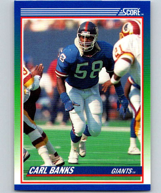 1990 Score #91 Carl Banks NY Giants NFL Football Image 1