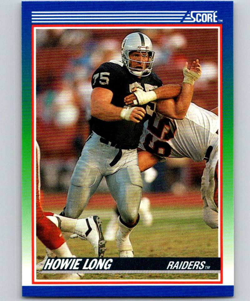 1990 Score #98 Howie Long LA Raiders NFL Football Image 1
