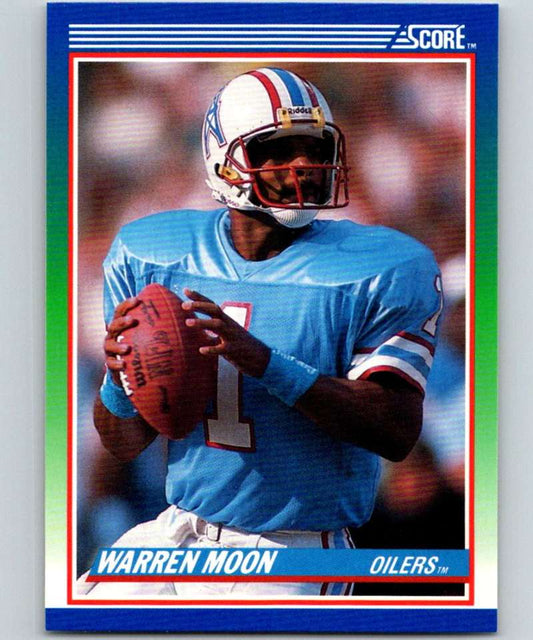 1990 Score #105 Warren Moon Oilers NFL Football