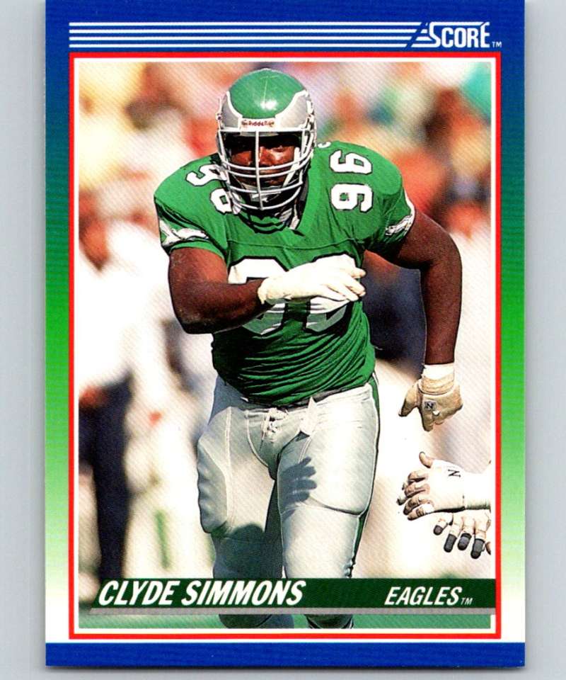 1990 Score #106 Clyde Simmons Eagles NFL Football Image 1