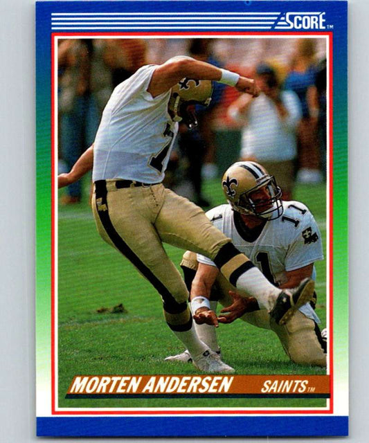 1990 Score #108 Morten Andersen Saints NFL Football Image 1