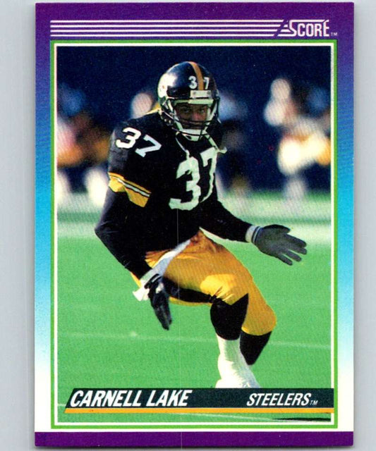 1990 Score #111 Carnell Lake Steelers NFL Football Image 1