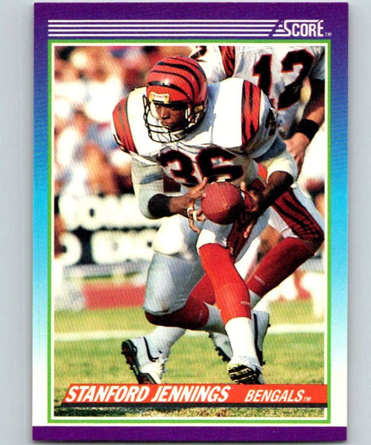 1990 Score #113 Stanford Jennings Bengals NFL Football Image 1