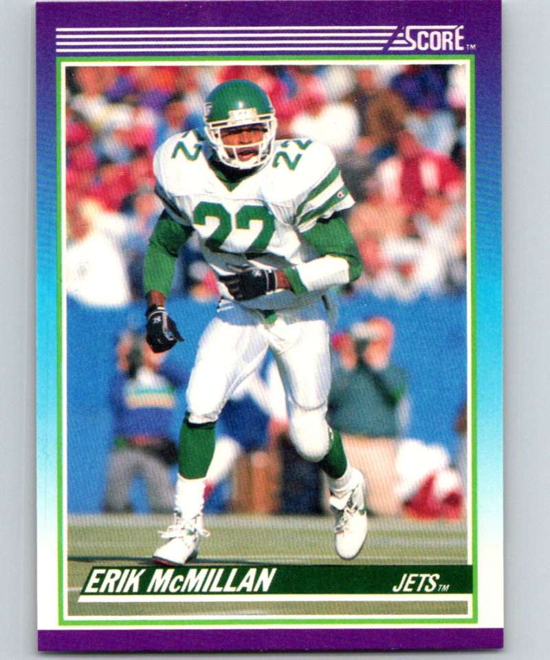 1990 Score #117 Erik McMillan NY Jets NFL Football Image 1