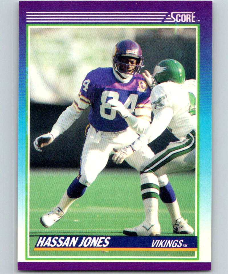 1990 Score #120 Hassan Jones Vikings NFL Football Image 1