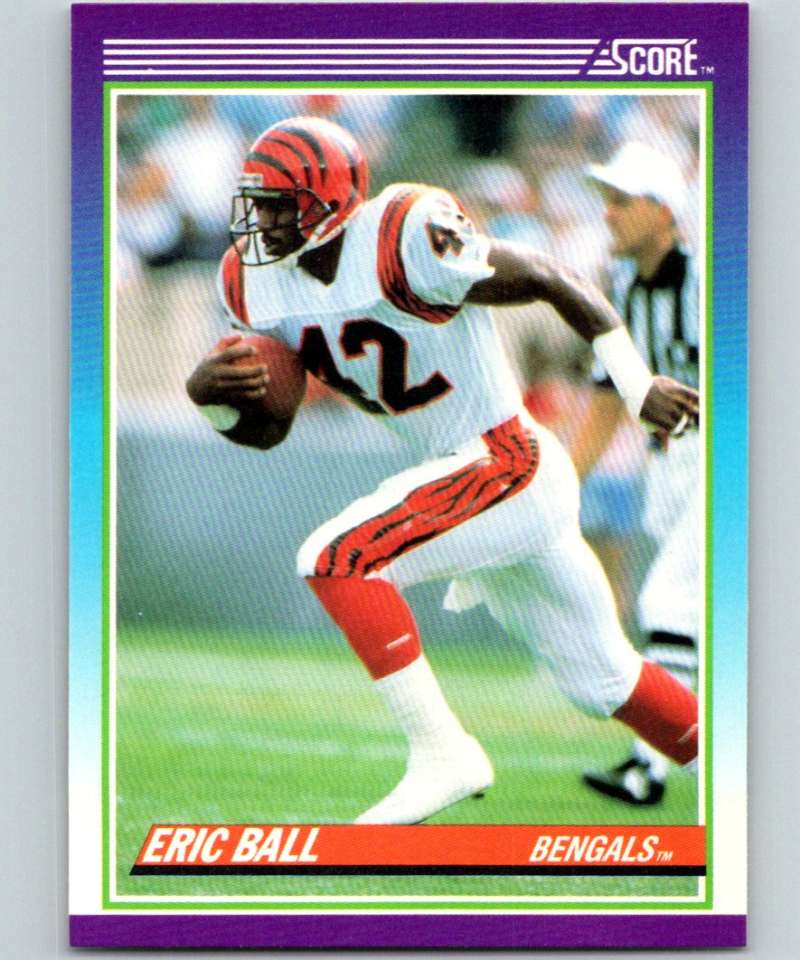 1990 Score #124 Eric Ball Bengals NFL Football Image 1