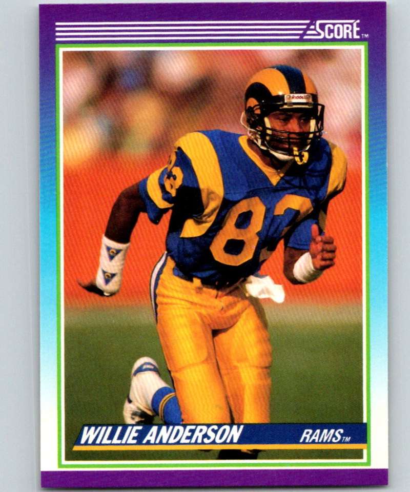1990 Score #125 Willie Anderson LA Rams NFL Football Image 1