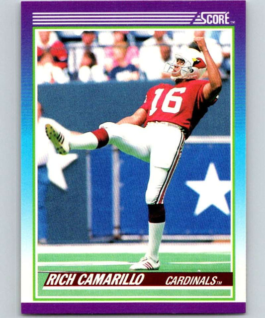 1990 Score #132 Rich Camarillo Cardinals NFL Football Image 1