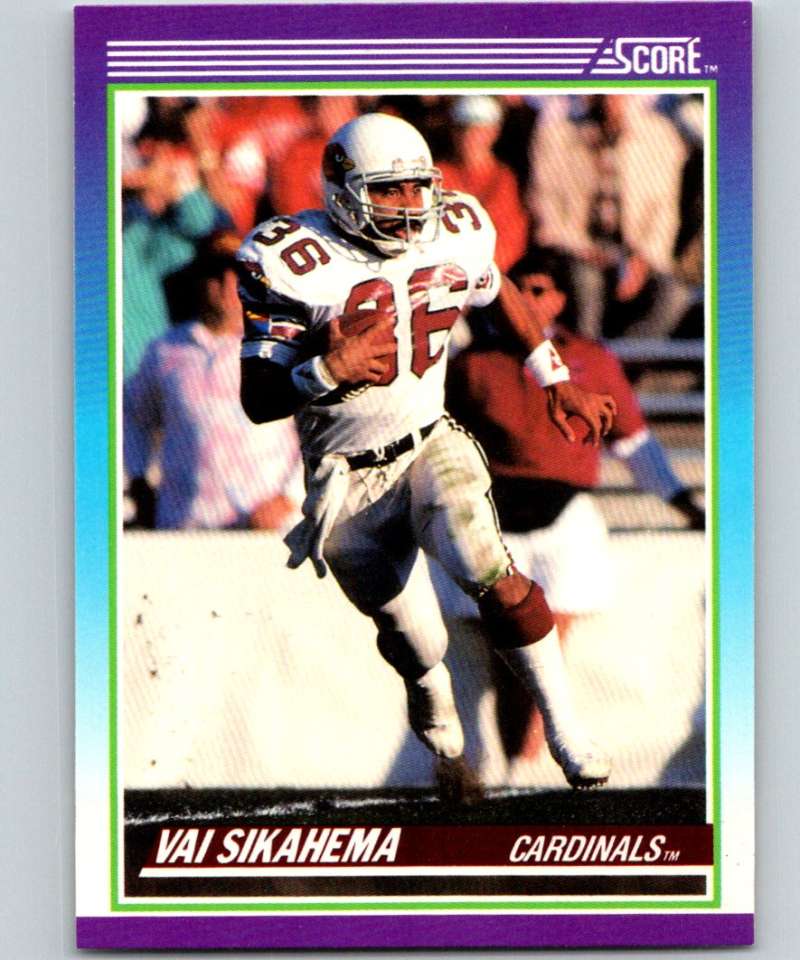 1990 Score #136 Vai Sikahema Cardinals NFL Football Image 1