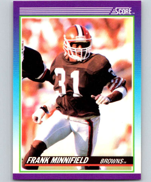 1990 Score #148 Frank Minnifield Browns NFL Football Image 1