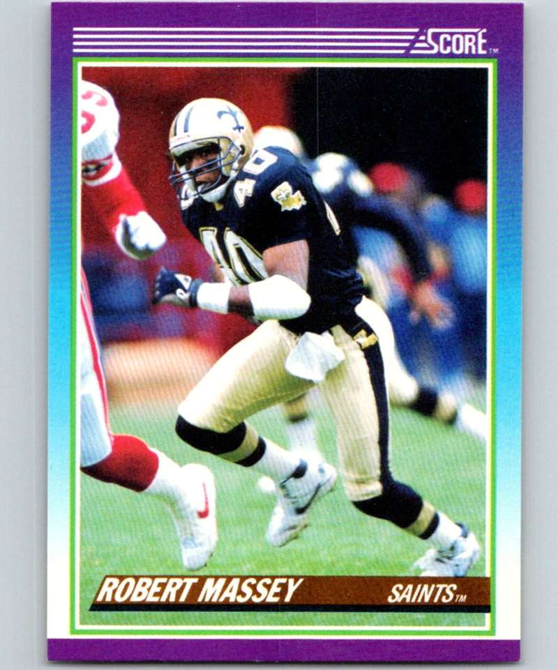 1990 Score #149 Robert Massey Saints NFL Football Image 1