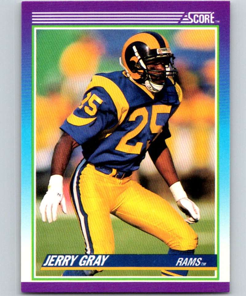 1990 Score #158 Jerry Gray LA Rams NFL Football Image 1