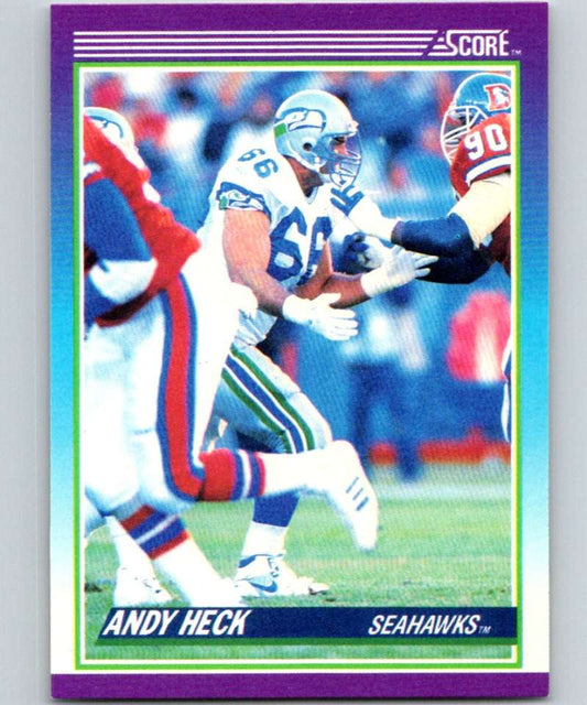 1990 Score #160 Andy Heck Seahawks NFL Football Image 1