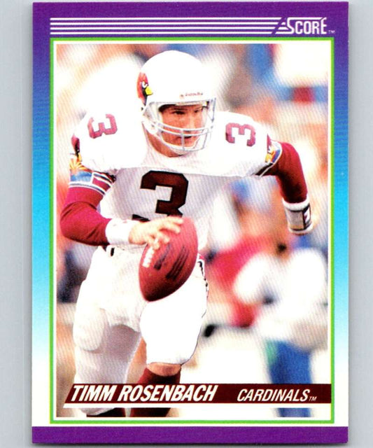 1990 Score #163 Timm Rosenbach Cardinals NFL Football Image 1