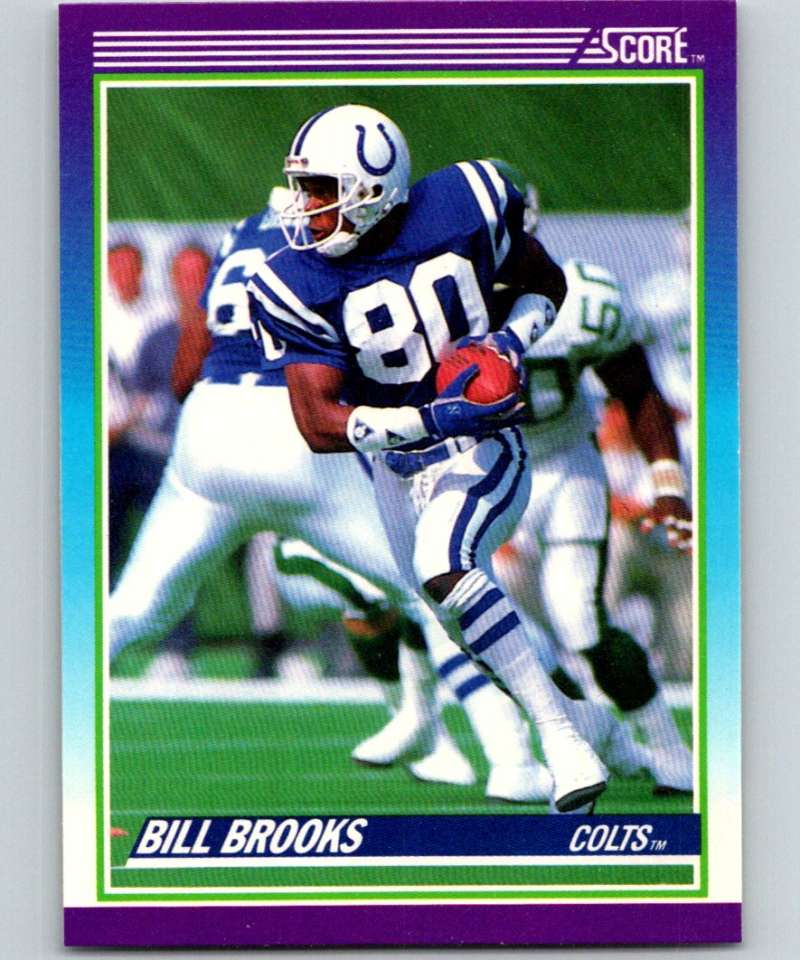 1990 Score #168 Bill Brooks Colts NFL Football Image 1