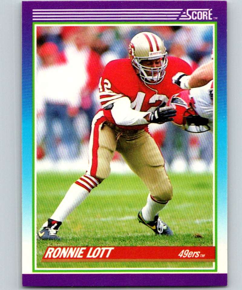 1990 Score #170 Ronnie Lott 49ers NFL Football Image 1