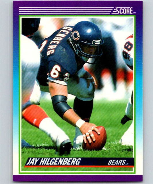 1990 Score #171 Jay Hilgenberg Bears NFL Football Image 1